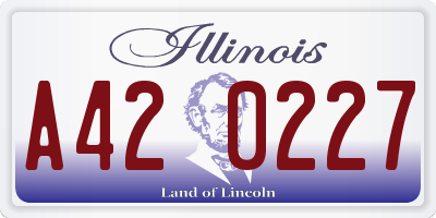 IL license plate A420227