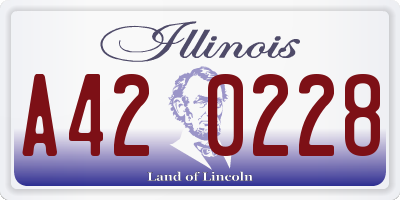 IL license plate A420228
