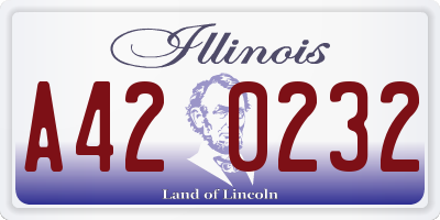 IL license plate A420232
