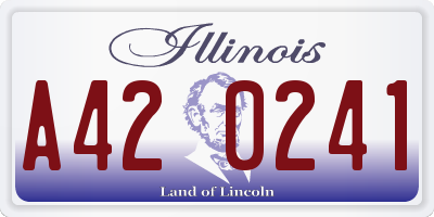 IL license plate A420241