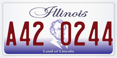 IL license plate A420244