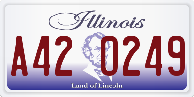 IL license plate A420249