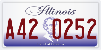 IL license plate A420252