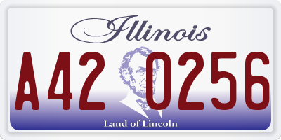 IL license plate A420256