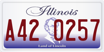 IL license plate A420257