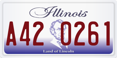 IL license plate A420261