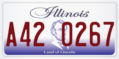 IL license plate A420267