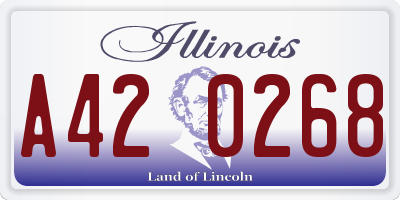 IL license plate A420268