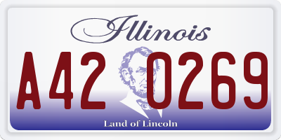 IL license plate A420269