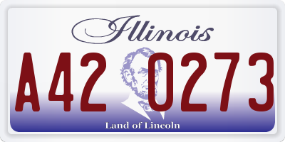 IL license plate A420273
