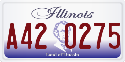 IL license plate A420275