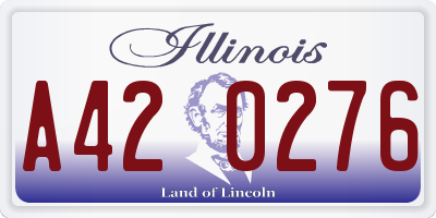 IL license plate A420276