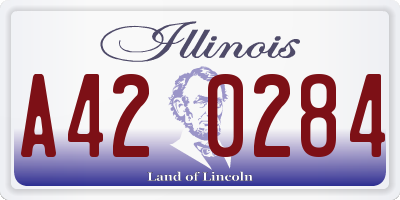 IL license plate A420284