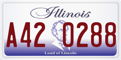 IL license plate A420288