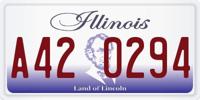 IL license plate A420294