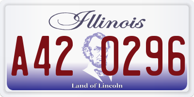 IL license plate A420296