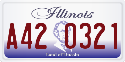IL license plate A420321
