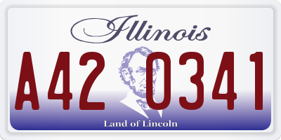 IL license plate A420341