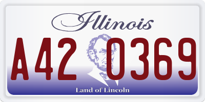IL license plate A420369