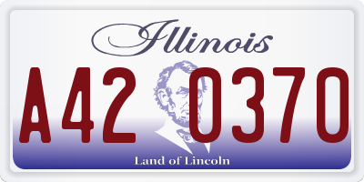 IL license plate A420370
