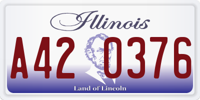 IL license plate A420376