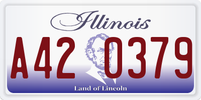 IL license plate A420379