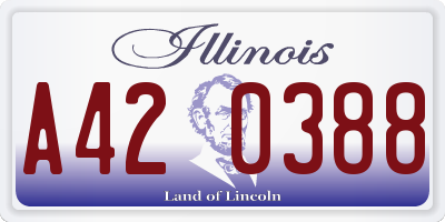 IL license plate A420388