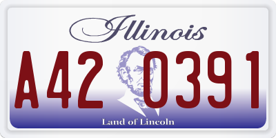 IL license plate A420391
