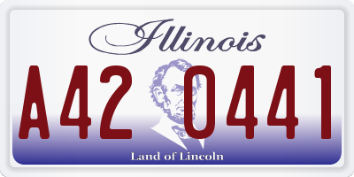 IL license plate A420441