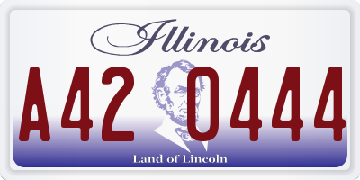 IL license plate A420444