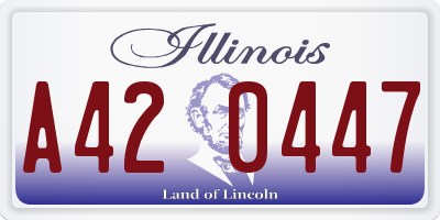 IL license plate A420447