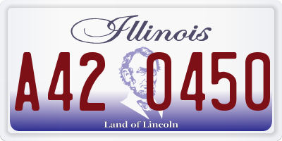 IL license plate A420450