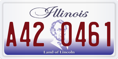 IL license plate A420461
