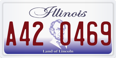 IL license plate A420469