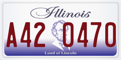 IL license plate A420470