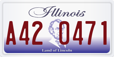 IL license plate A420471