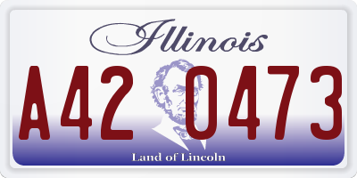 IL license plate A420473