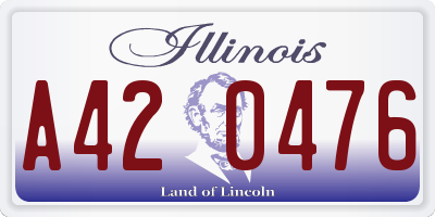 IL license plate A420476