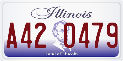 IL license plate A420479