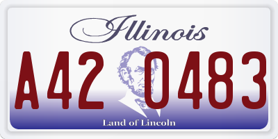 IL license plate A420483