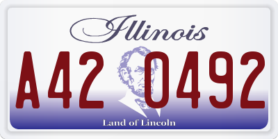 IL license plate A420492