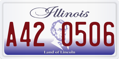 IL license plate A420506
