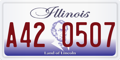 IL license plate A420507