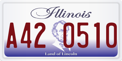 IL license plate A420510