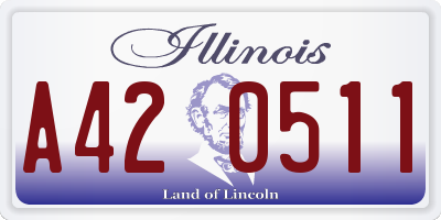IL license plate A420511