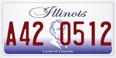 IL license plate A420512