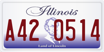 IL license plate A420514