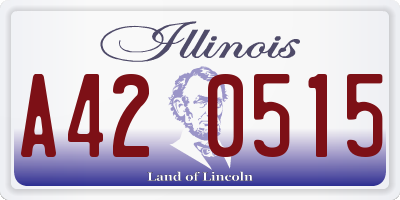 IL license plate A420515