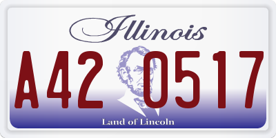 IL license plate A420517