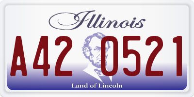 IL license plate A420521